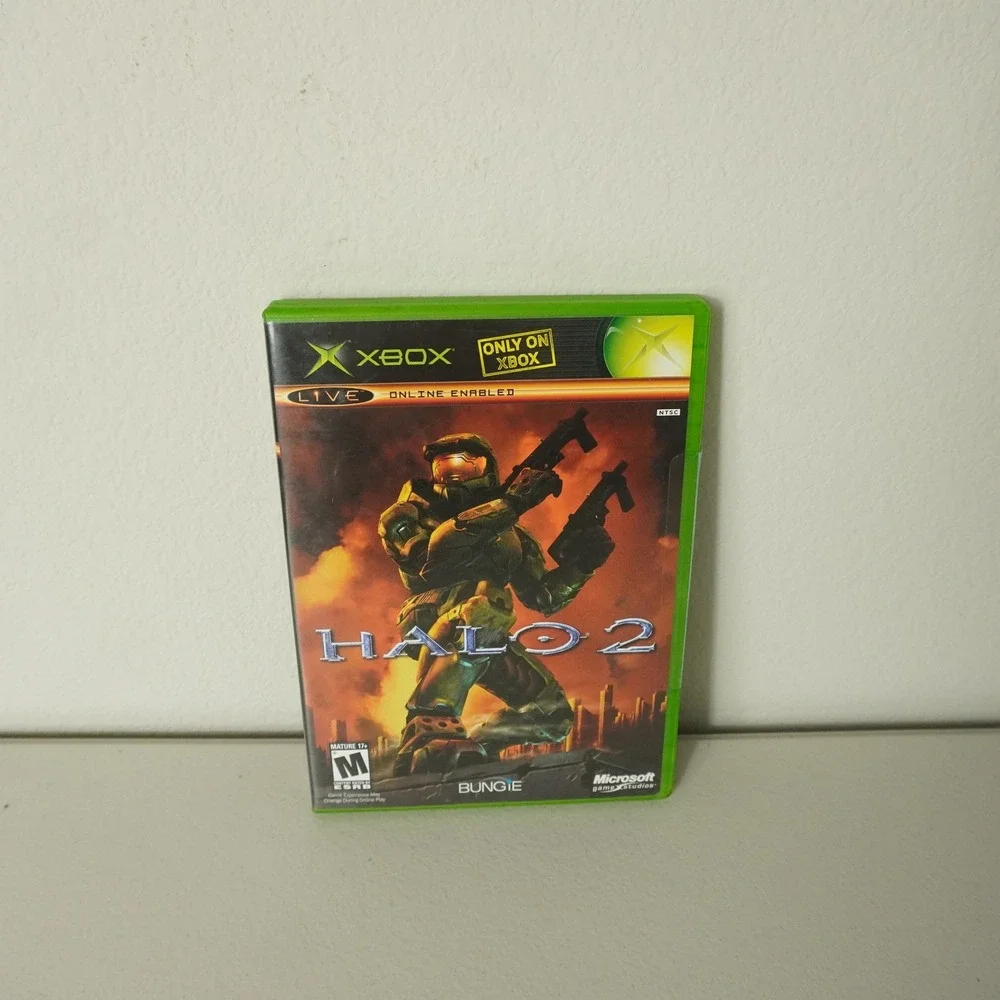 Microsoft Halo 2 Video Game Xbox One Size Green Original CIB Manual